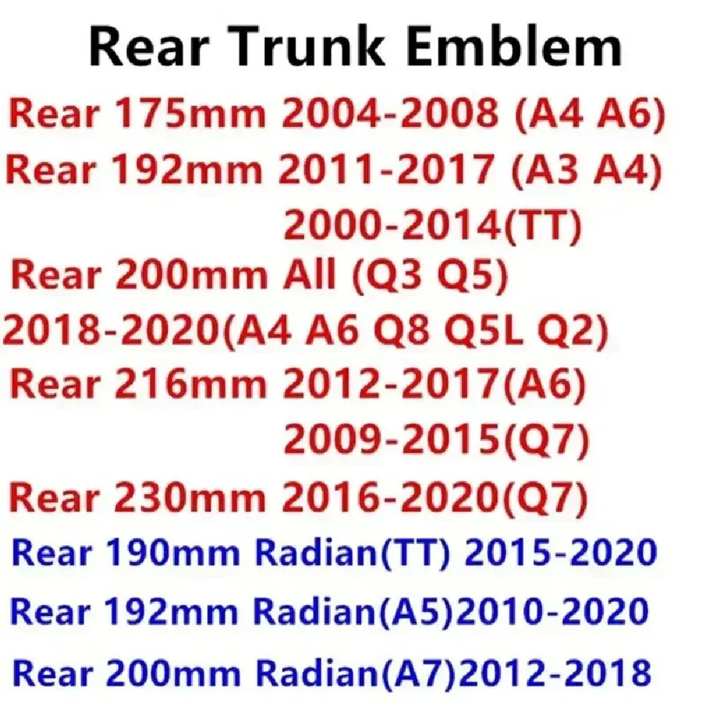 Audi черный/серебристый 4-кольцевой ABS автомобильный капот передний капот гриль задний багажник эмблема логотип значок наклейка для A3 A4 A5 A6 A7 Q2 Q3 Q5 Q8 TT