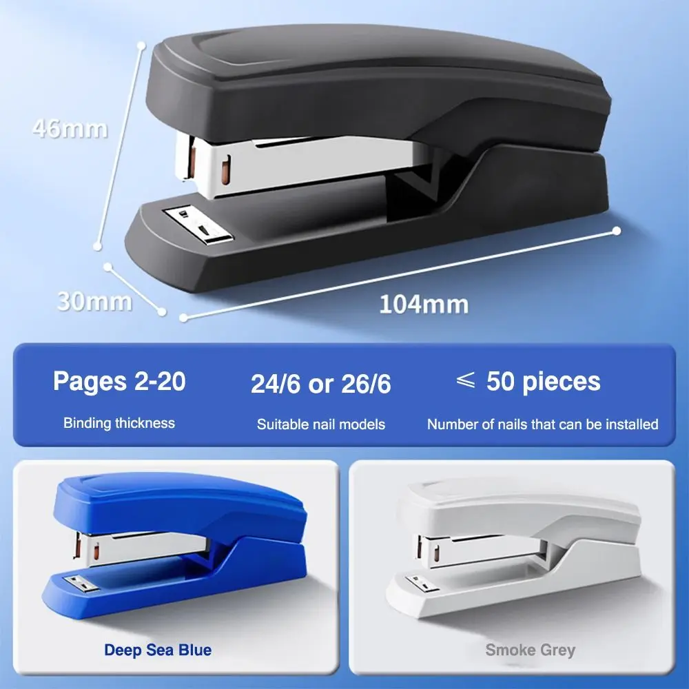 Creative Use 24/6 Staples Stapler Color Effortless Long Stapler Labor-saving Large Size Manual Binding Tool Office School