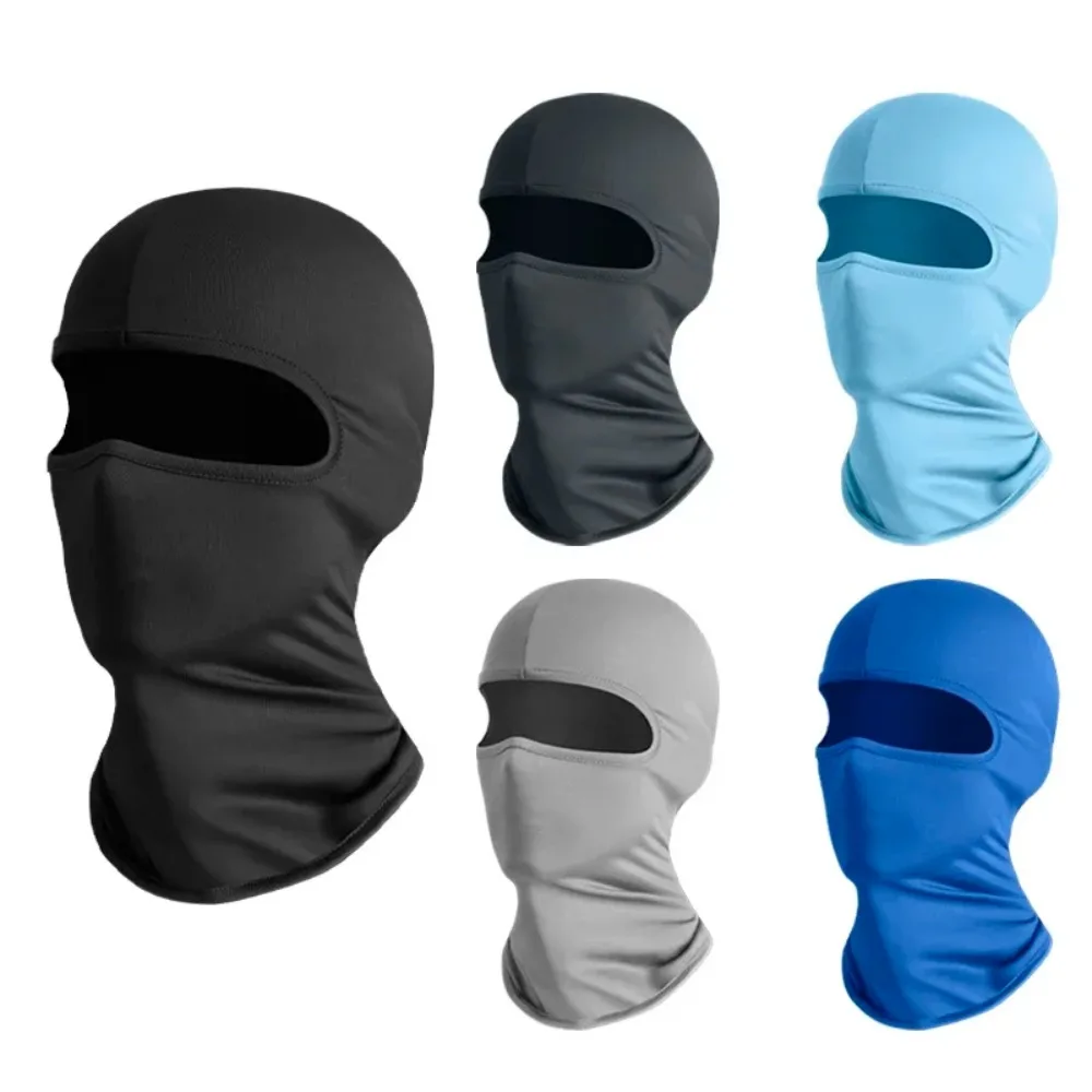Maschera per protezione solare traspirante in seta di ghiaccio Unisex Moto Pesca Bicicletta Sciarpa estiva antivento Copricapo facciale per uomini e donne