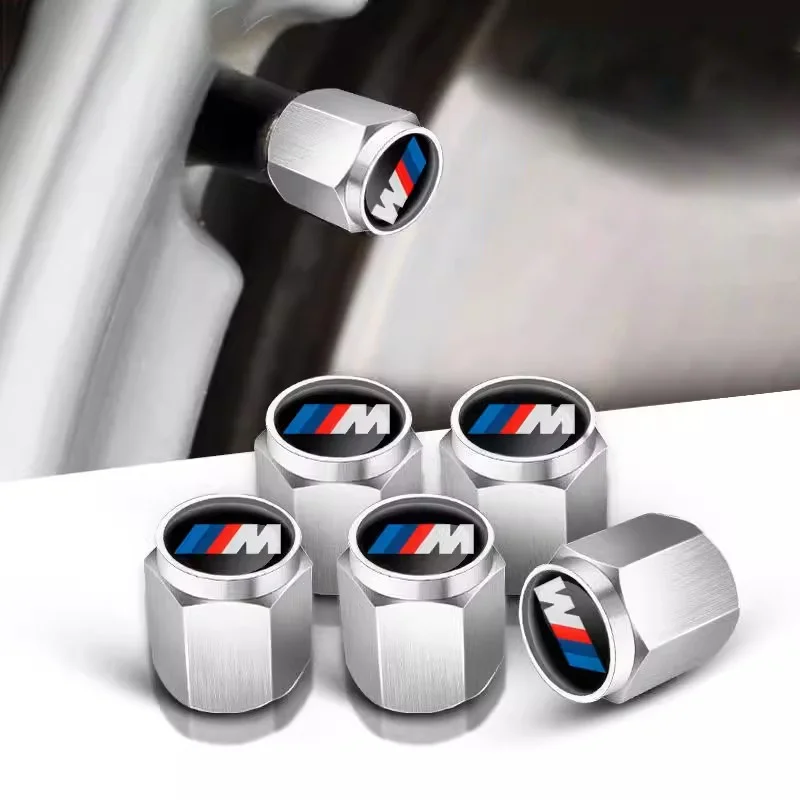 5 uds tapa de válvula de neumático de rueda de coche cubierta de vástago de neumático para BMW 1 3 5 7 Series M rendimiento X1 X3 X4 X5 F10 F15 F16 F20 F30 M3 M4 E34 E46