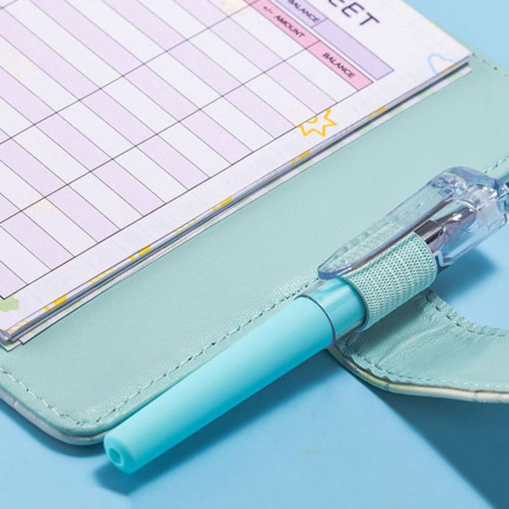 PU Leather Budget Binder Planner Daily Weekly A7 Money Savings Challenges Cash Envelopes Wallet Organizer