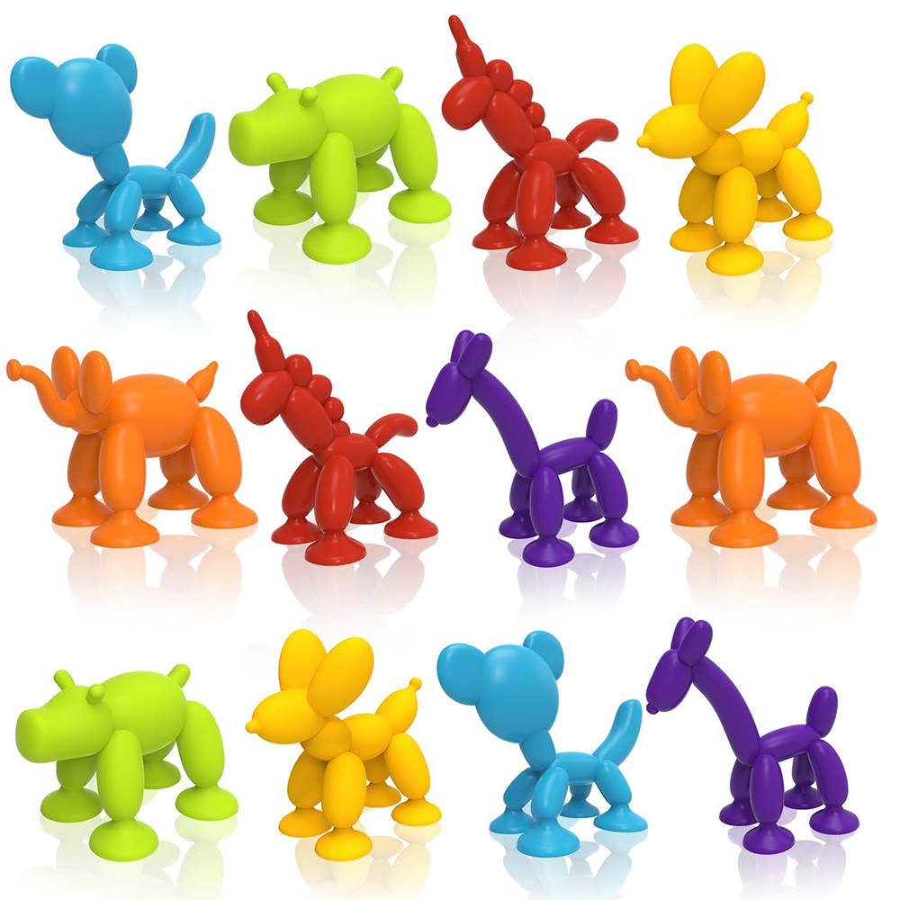 Ventosa brinquedos de banho para crianças meninos meninas brinquedos de sucção em forma de animal pai-filho jogo interativo janela viagem blocos de construção