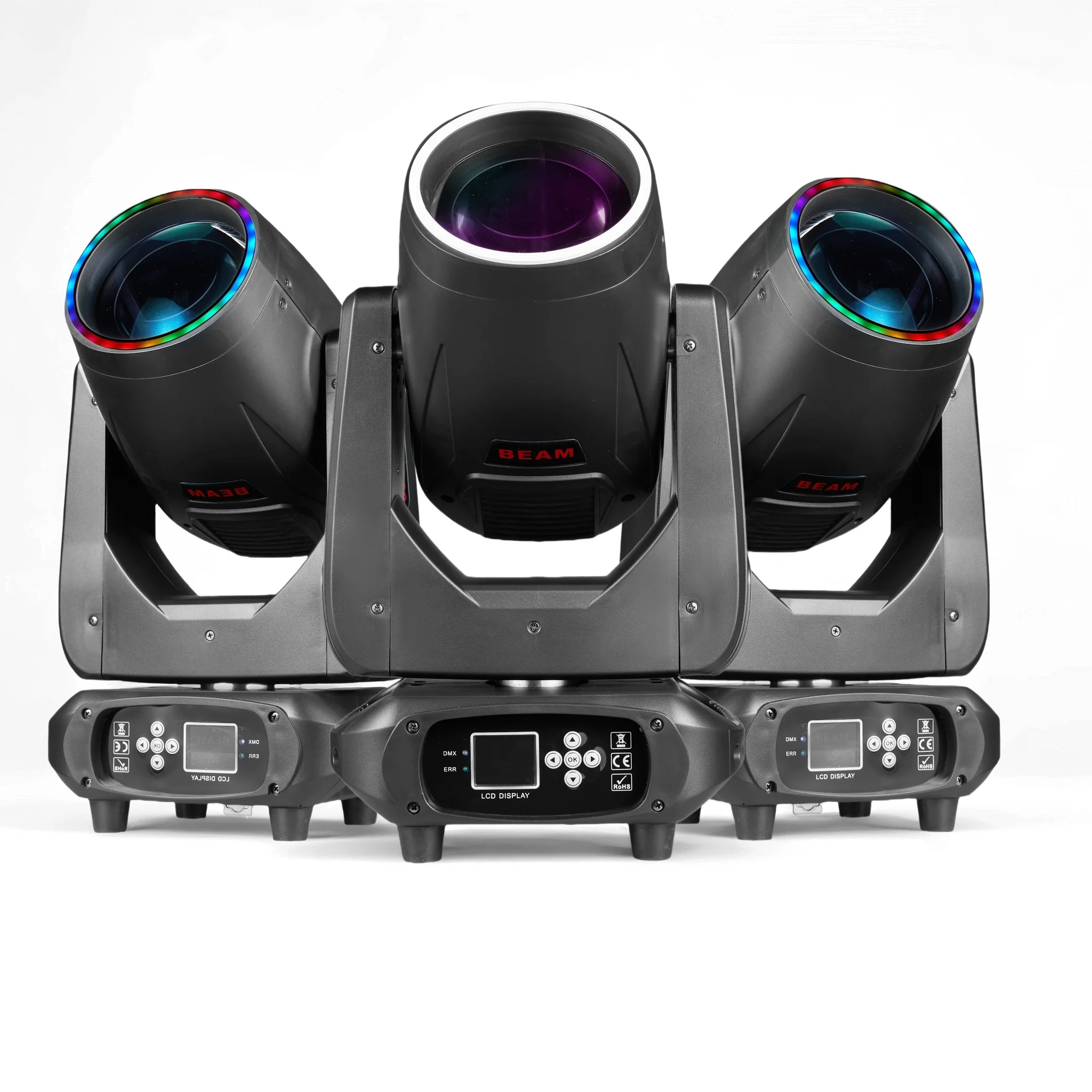 300 W Mini-Moving-Head-Licht mit Halo-Effekt, 14R Beam Wah Zoom Sharpy, 16 Kanäle, 48 rotierende Prismen für DMX-Bühnen-DJ-Lichter