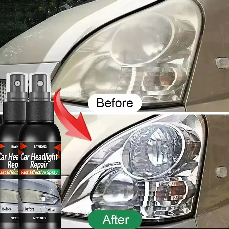 Kits de pulido para restauración de faros de coche, pasta de limpieza y reparación, eliminador de arañazos, 30ml