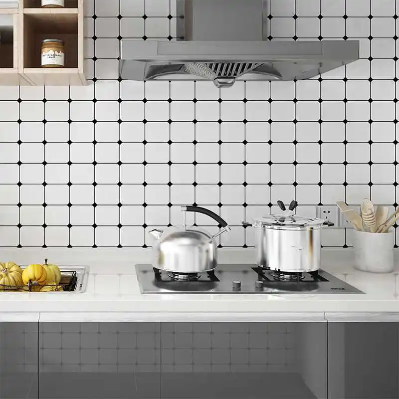 High Glossy White Matte Self-Adhesiveวอลล์เปเปอร์DIYฟิล์มตกแต่งสําหรับห้องครัวตู้ปรับปรุงเฟอร์นิเจอร์สติกเกอร์กันน้ํา
