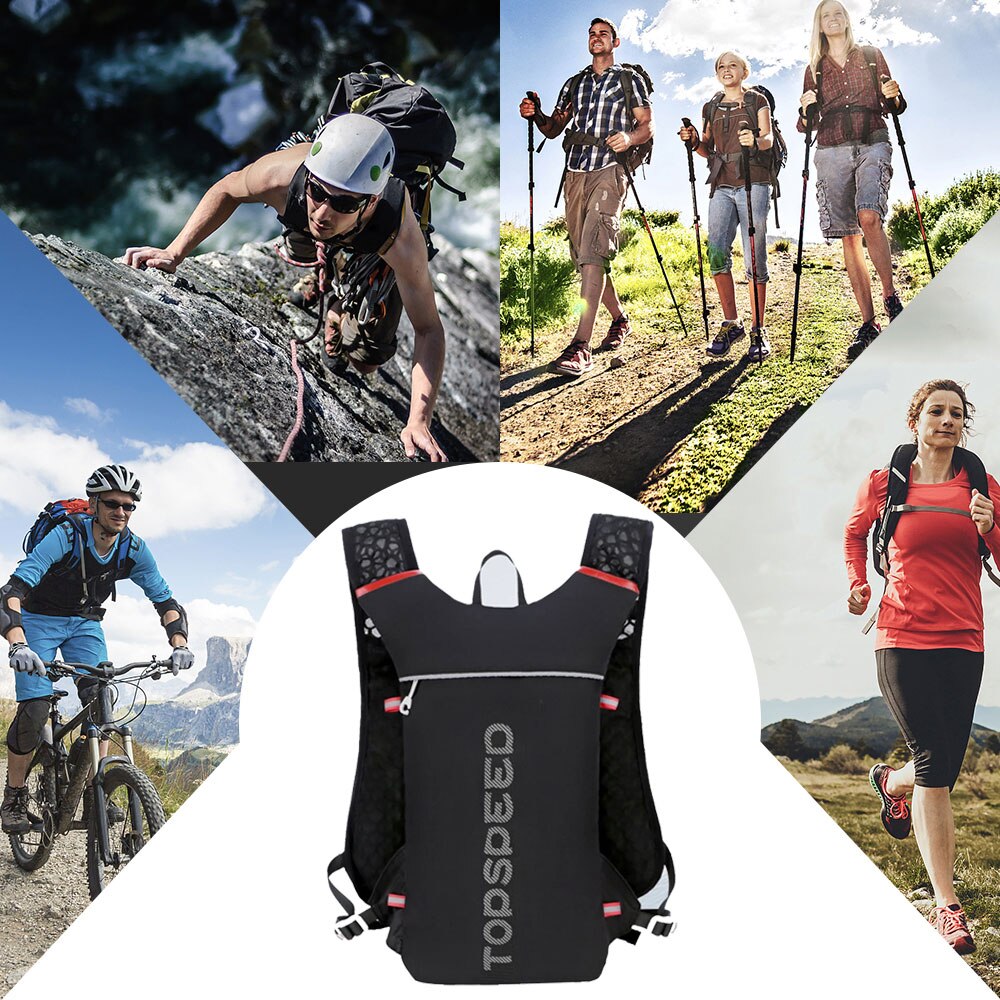 Newboler Trail running-ultraleichter 5-l-Rucksack, laufende Trink weste, Marathon, Fahrrad 2l Wasser beutel