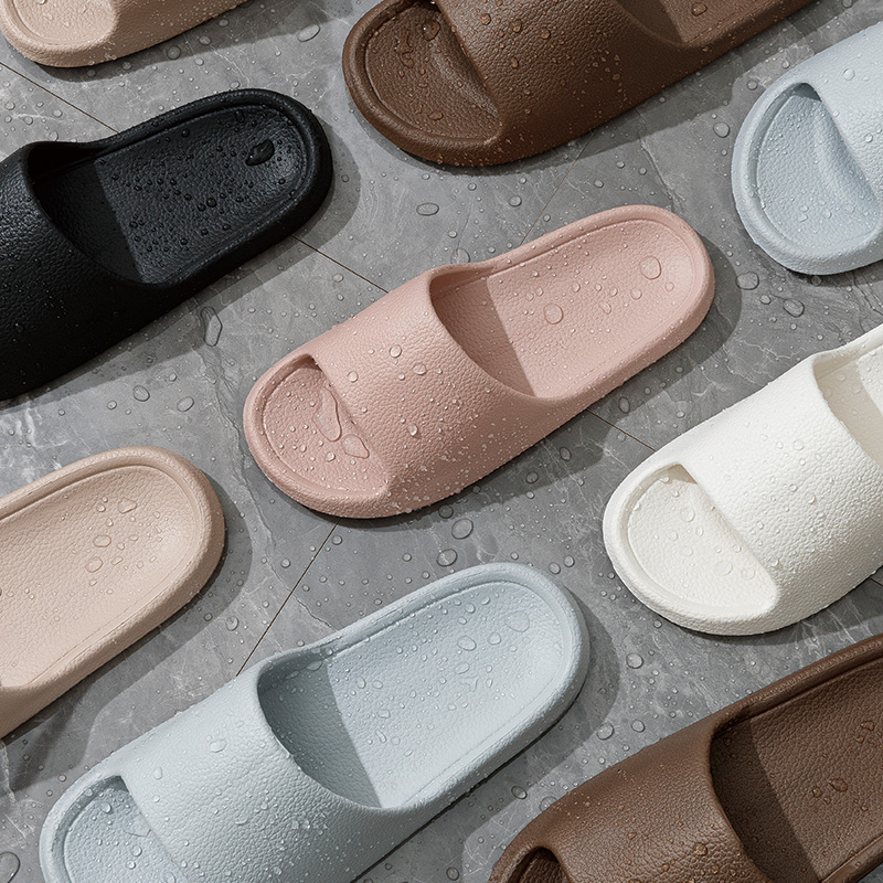 Сандалии на мягкой подошве из ЭВА, мужские шлепанцы, однотонные простые нескользящие удобные тапочки для душа на мягкой подошве, уличная обувь для пар