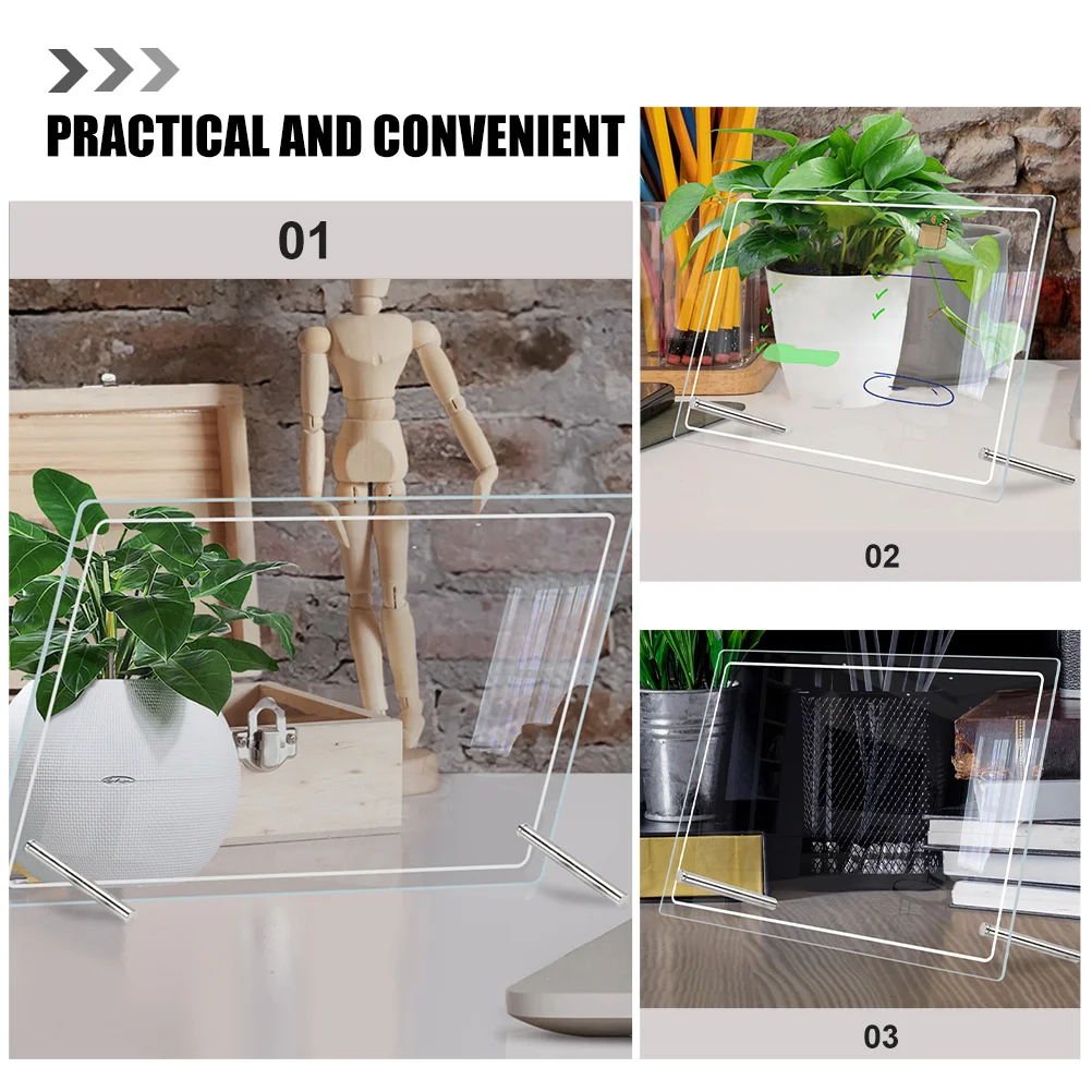 1 Satz Acryl Memo Schreib brett transparente Memo Board Schreibtisch Acryl Board Tisch Schreibtafel