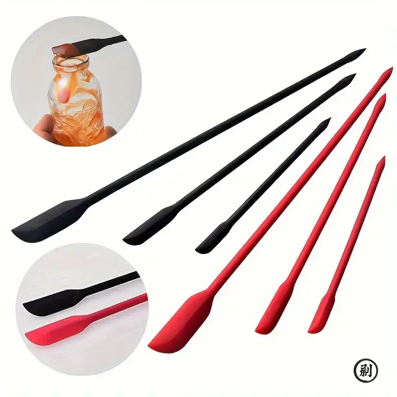3-teiliges Mini-Silikon-Spatel-Set – hitzebeständig, mehrere Größen für Glas, Flaschen und Küche