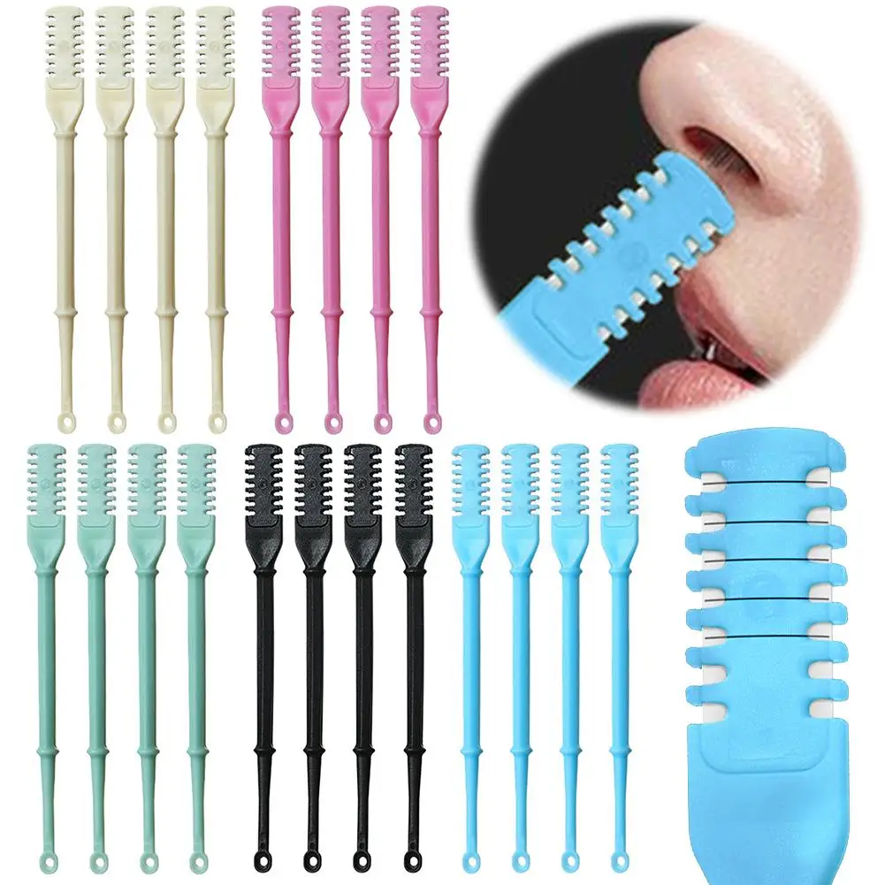 Cortador de pelo Nasal 2 en 1, herramienta de depilación Manual para fosas nasales, accesorio de depilación de doble cara, 4 Uds.