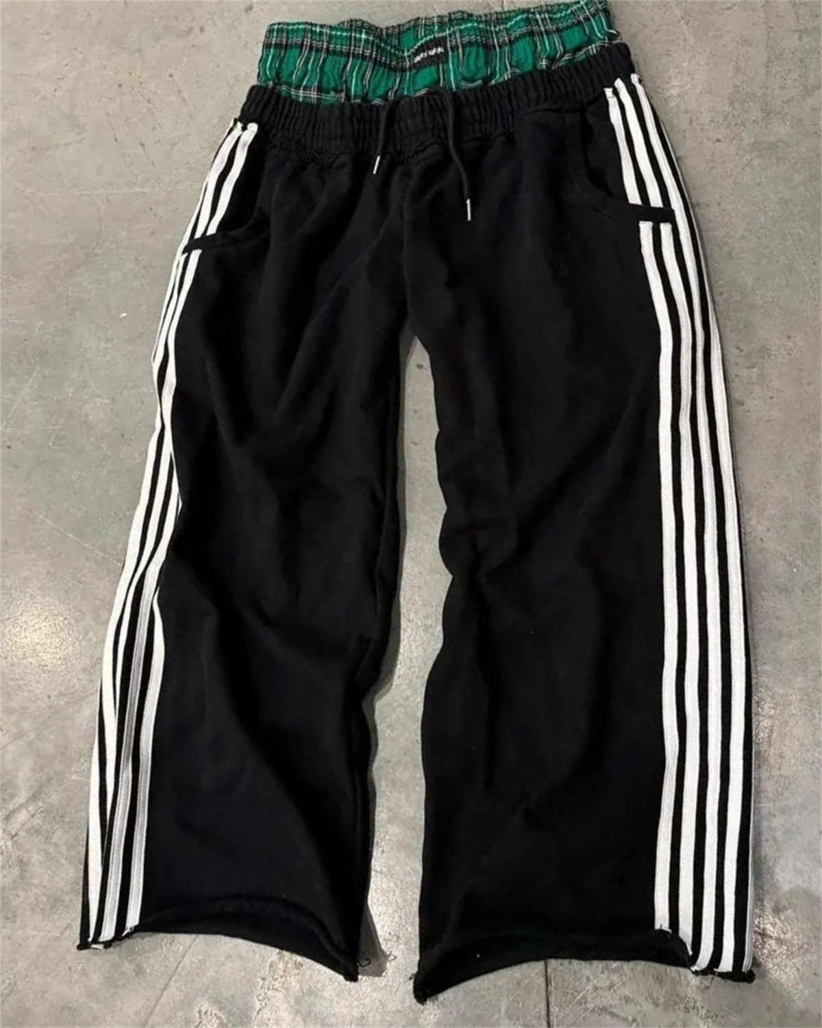 Moda retro y2k calças listradas femininas 2024 novo em harajuku vintage sweatpants perna larga solta hip hop streetwear senhora calça casual