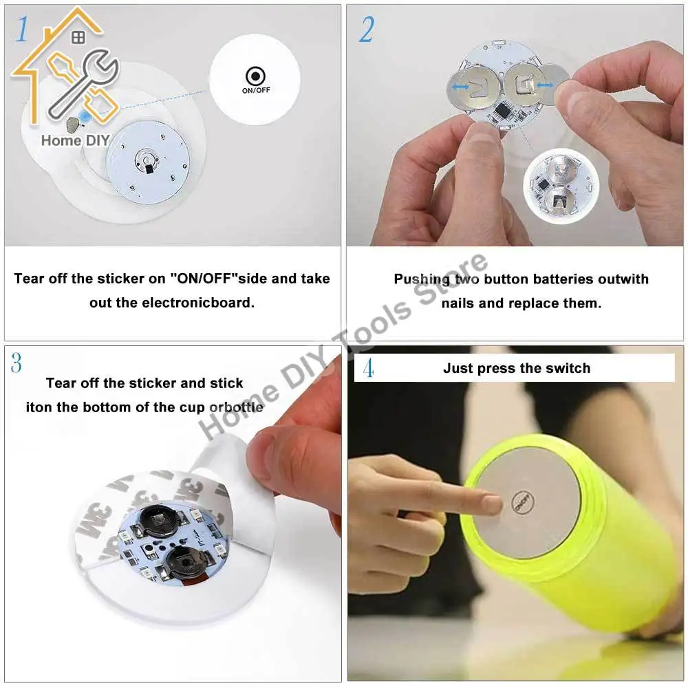 Miếng dán lót Cốc Led miếng lót cốc đồ uống phát sáng Miếng dán lót ly rượu vang miếng dán miếng dán cốc đèn không khí quán bar