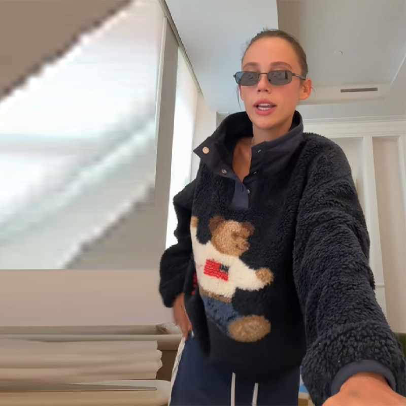 Herbst Winter Weiche Cartoon Bär Lamm Jacke Für Frauen Stehen Neck Langarm Lose Mantel 2025, Neue Dame Warme Dicke Outwears
