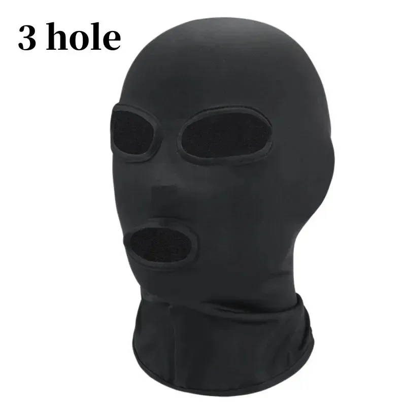 Gorro negro de cara completa sin agujeros para mujer y hombre, gorro táctico del ejército Cs, pasamontañas, protección solar Uv, máscara de esquí multiagujero para bicicleta y motocicleta