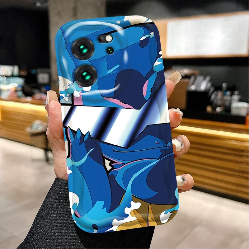 Casing Pokemon Pikachu Gengar, untuk Xiaomi 14T 13T 12T 13 12 11 11i Lite 5G 10T POCO X5 X6 Pro X3 NFC X4 GT F3 F4 F5 F6 M6 M5S C65