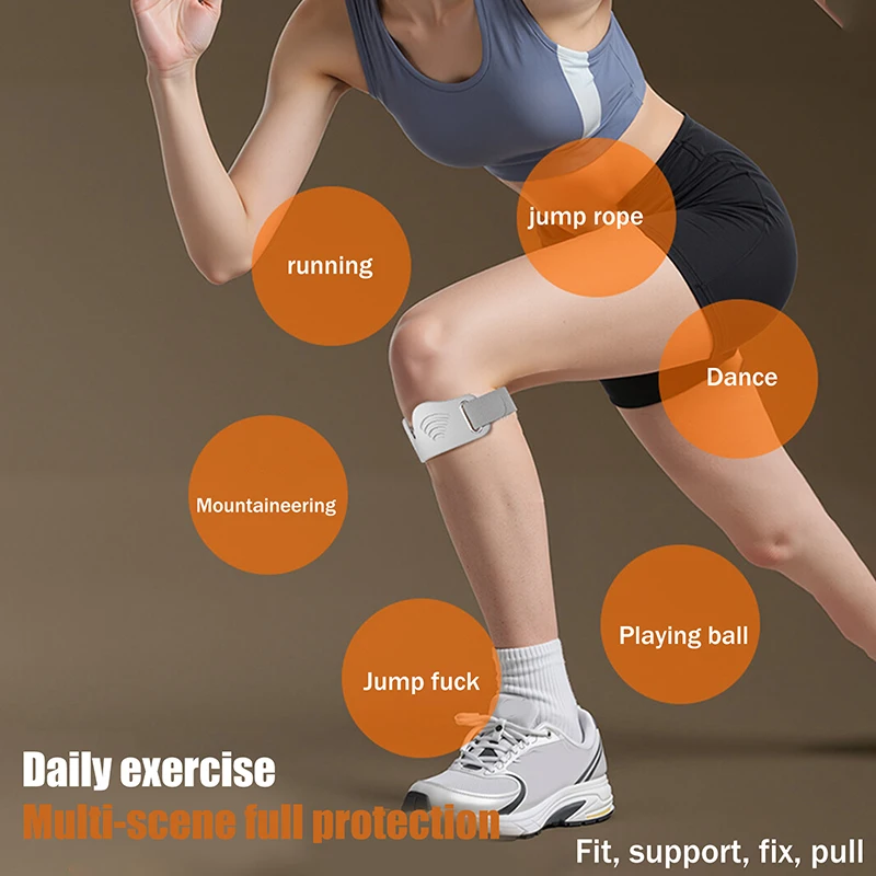 Регулируемые силиконовые наколенники для сухожилий надколенника, утолщенная фиксированная защита, уход за коленной чашечкой, наколенник, поддержка колена, гибкая
