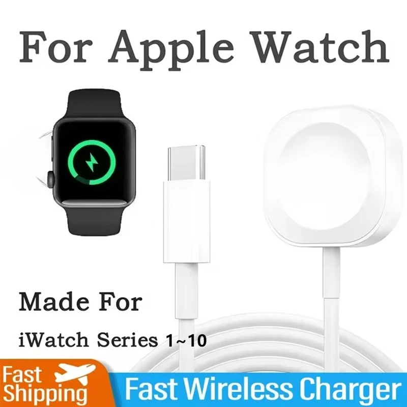 Magnetic Charger สําหรับ IWatch สายชาร์จแบบพกพาไร้สายชาร์จสําหรับ IWatch Series Ultra10/9 /8/7/6/SE/SE2/5/4/3/2