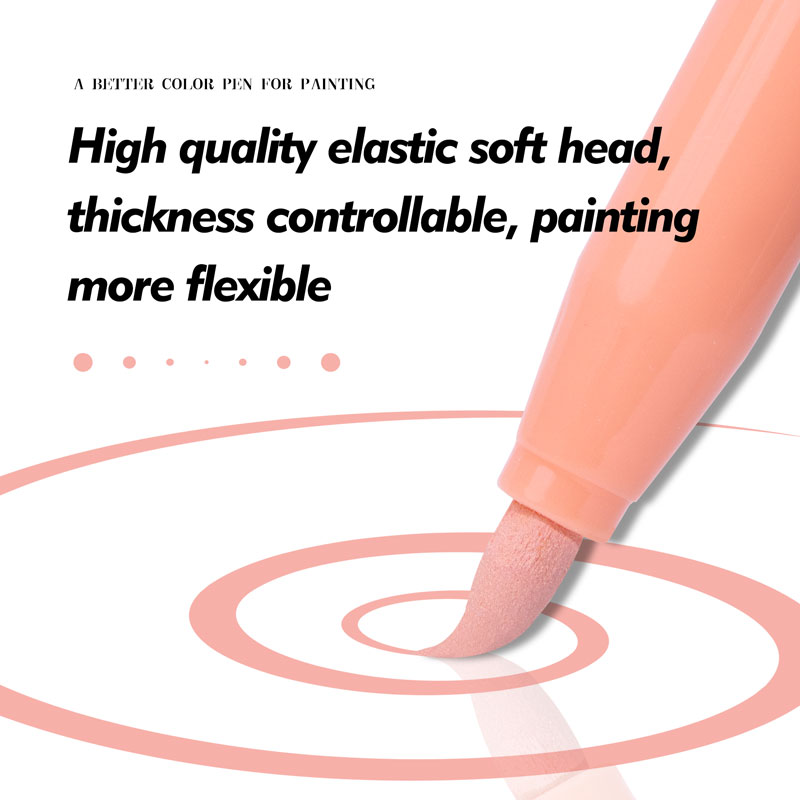12 スキントーンソフトアートマーカーアクリルペイントペンセットスケッチポートレートマンガ描画イラストスケッチ画材