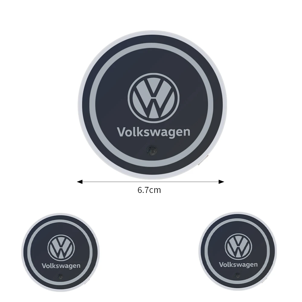 Posavasos luminosos para coche, soporte para taza de agua, estilo automático para VW GTI Jetta Golf Beetle CC EOS R32 MK4 golf 4 motion MTM, 2 unidades por juego