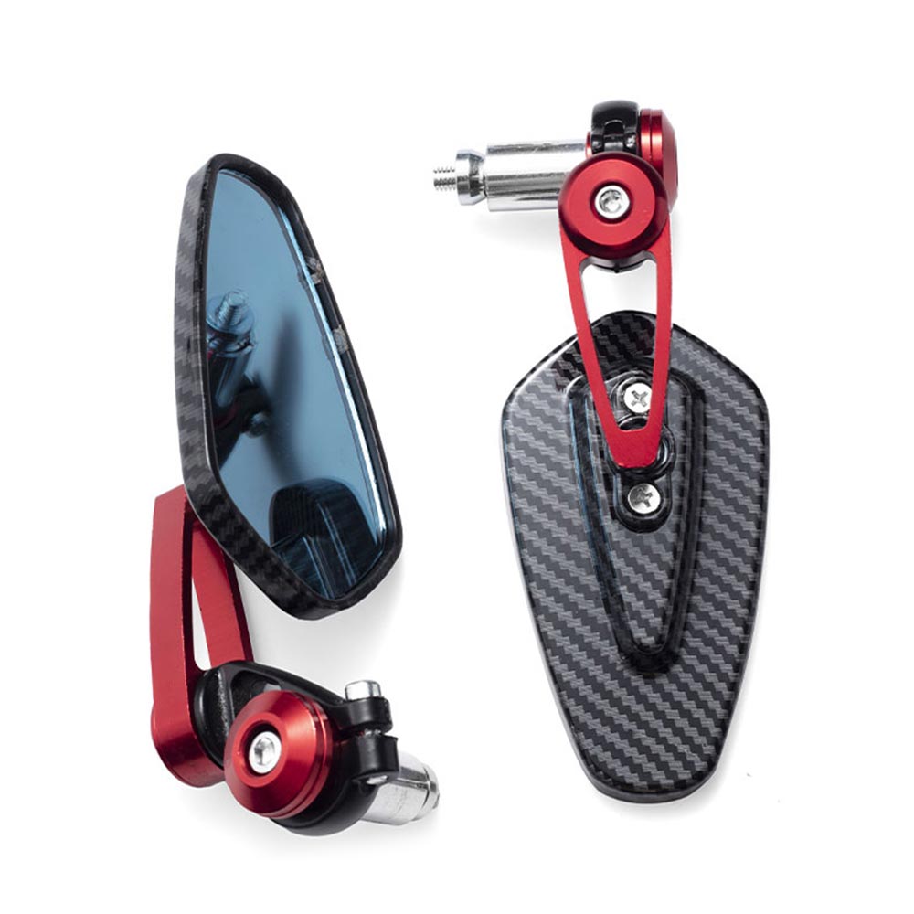 Motorrad Rückspiegel Carbon Faser Muster Lenker Spiegel Modifizierte Invertiert Rückspiegel Motorrad Zubehör 2024 Neue
