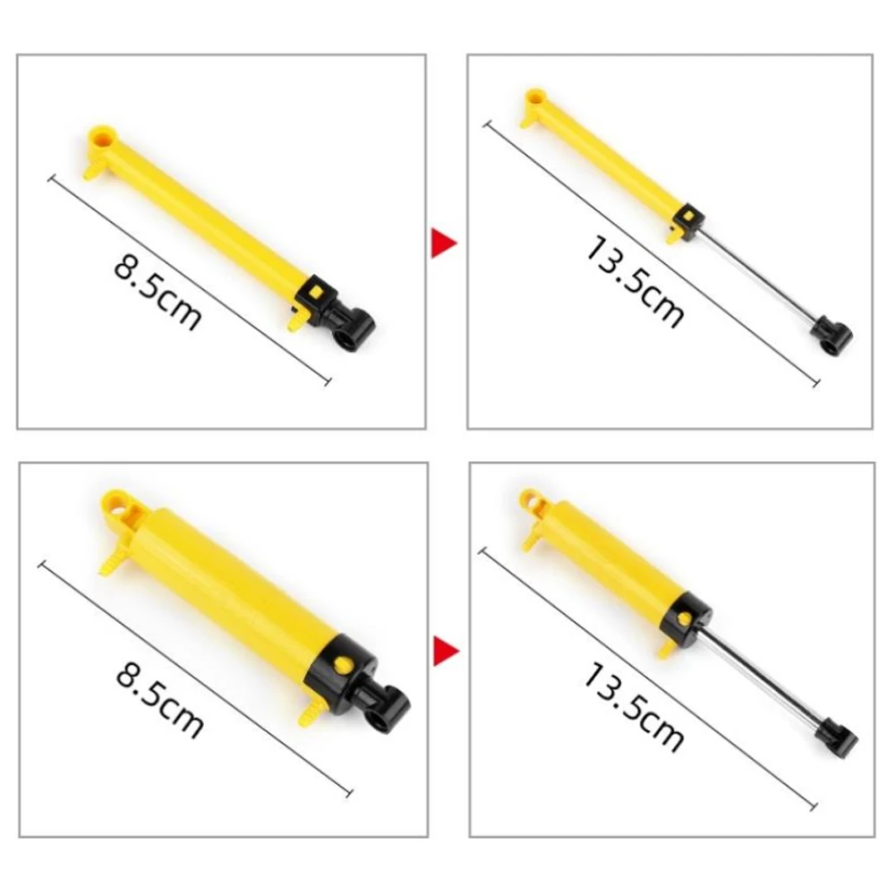 MOC Technical Hose Air Pump Tank, Pistão do Putter Push Rod, Compatível com Peças Pneumáticas Legoeds, 9641 42043 47225 61904