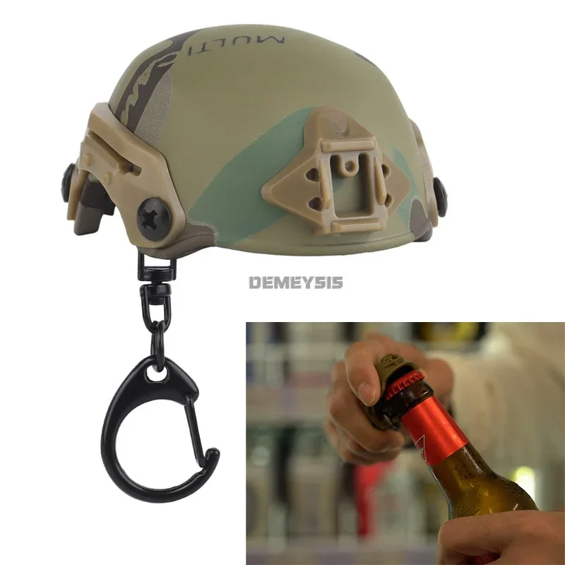 Mini G45 Pistol Shaped Keychain Charm Realistic Model Removable Magazine Miniature Helmet Model Beer Bottle Opener Keyring Gifts