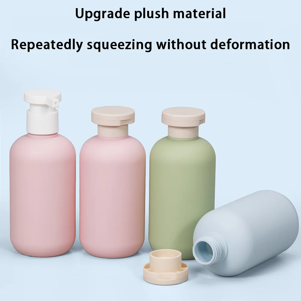 3 uds 100ml/200ml botellas de champú de viaje de plástico azul claro champú loción Gel de ducha botellas con bomba de espuma