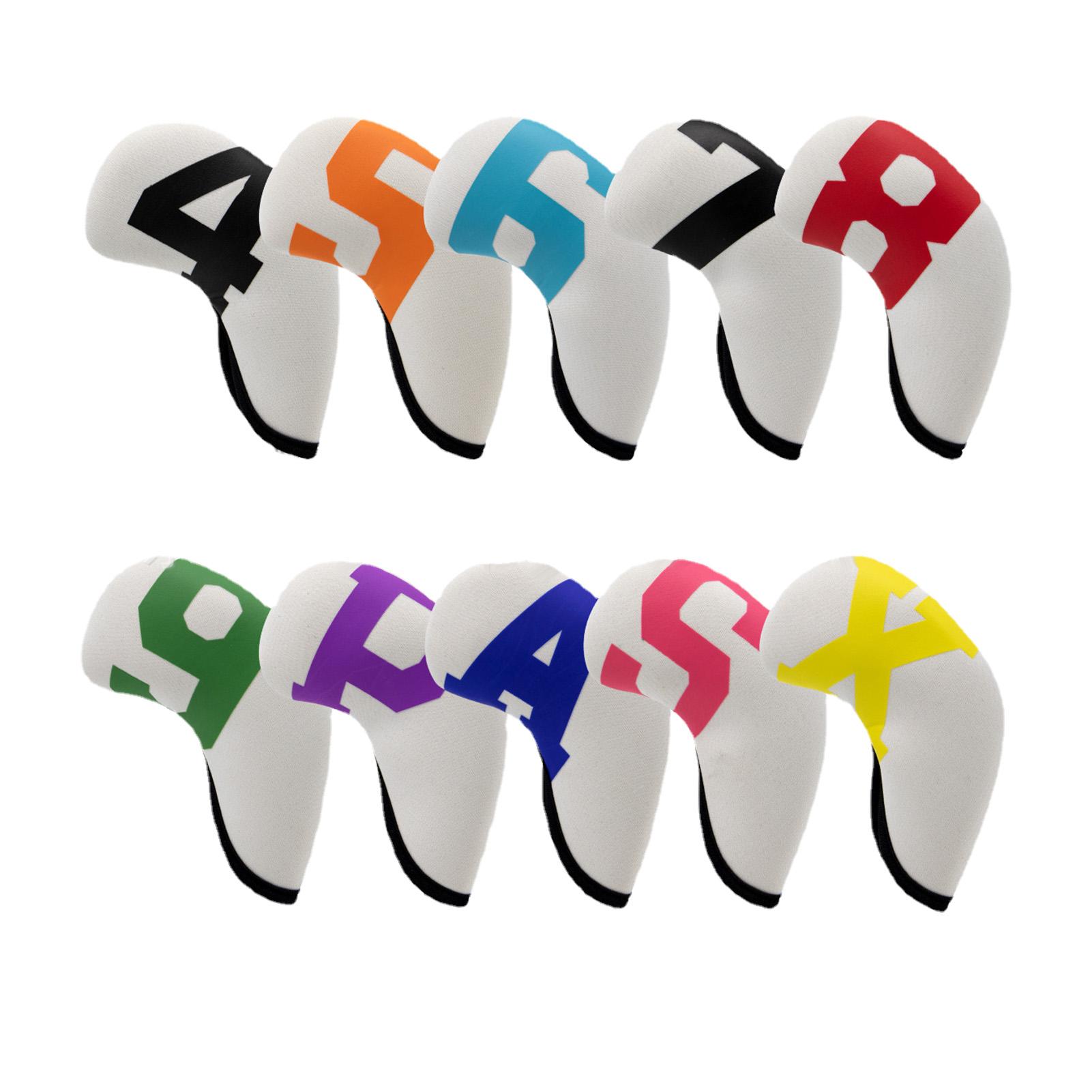 ゴルフクラブ用ポータブルアルミカバー,9または10ユニット,ゴルフクラブ用保護カバー,ヘッドカバー,ゴルフアクセサリー