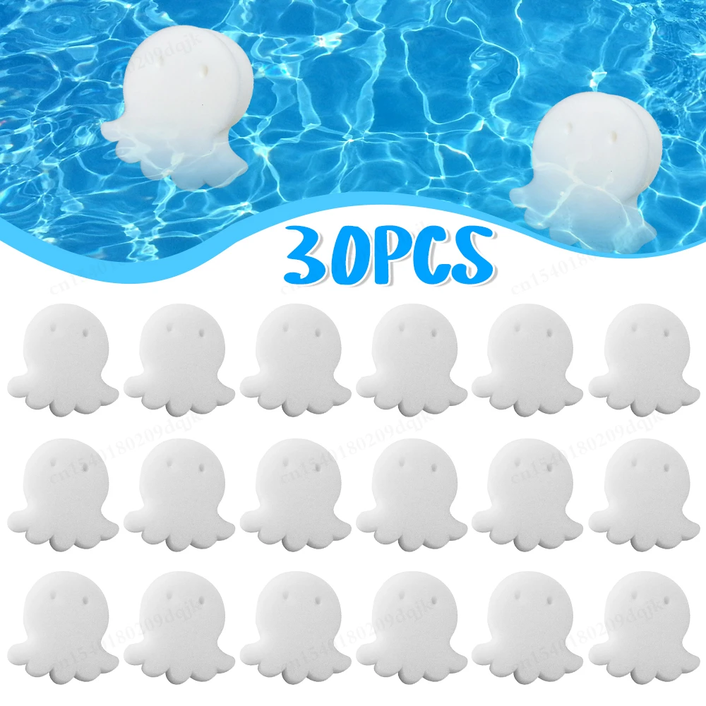 30-6Pcs Swimming Pool Filter Sponges Octopus Shape Swimming Pool Foam Sponge Filter Tub SPA Oil Absorbing Sludge Cleaning Tool