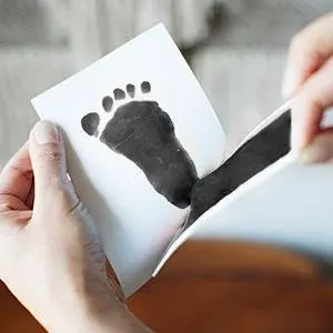 Bé Dấu Chân Handprint Mực Miếng Lót An Toàn Mực Không Độc Hại Miếng Lót Bộ Dụng Cụ Cho Bé Tắm Bé Paw In Miếng Lót Chân in Hình Miếng Lót Inkless