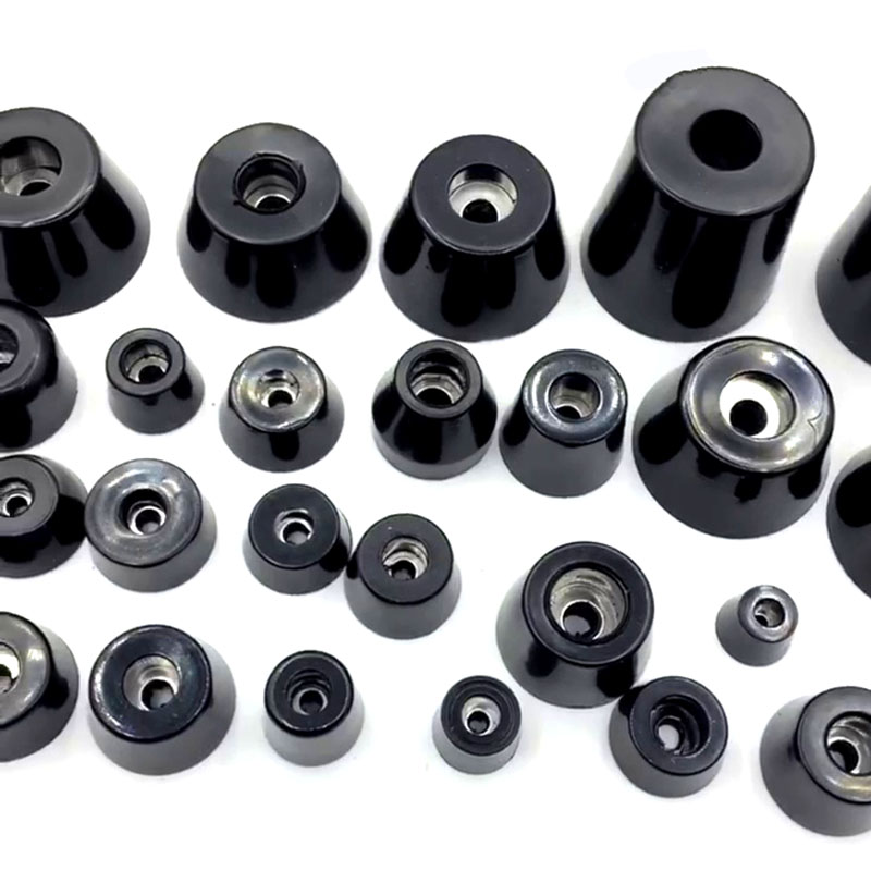 1/4/8pc piedini in gomma gambe per mobili piedini per sedia cuscino protettivo per pavimento cuscino per paraurti circolare cuscinetto per smorzamento antiscivolo nero con guarnizione