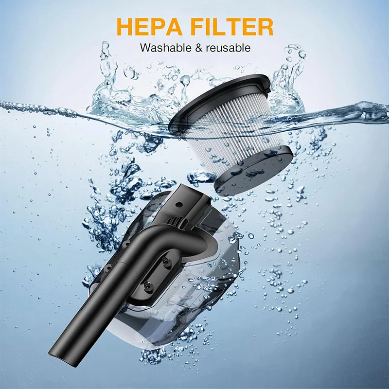 Aspiradora sin cable 400W aspiradora 16000PA fuerte succión hogar DIY aspiradora Múltiples accesorios multi-scene uso sofá piso coche, etc. Apto para batería DEWALT 20V
