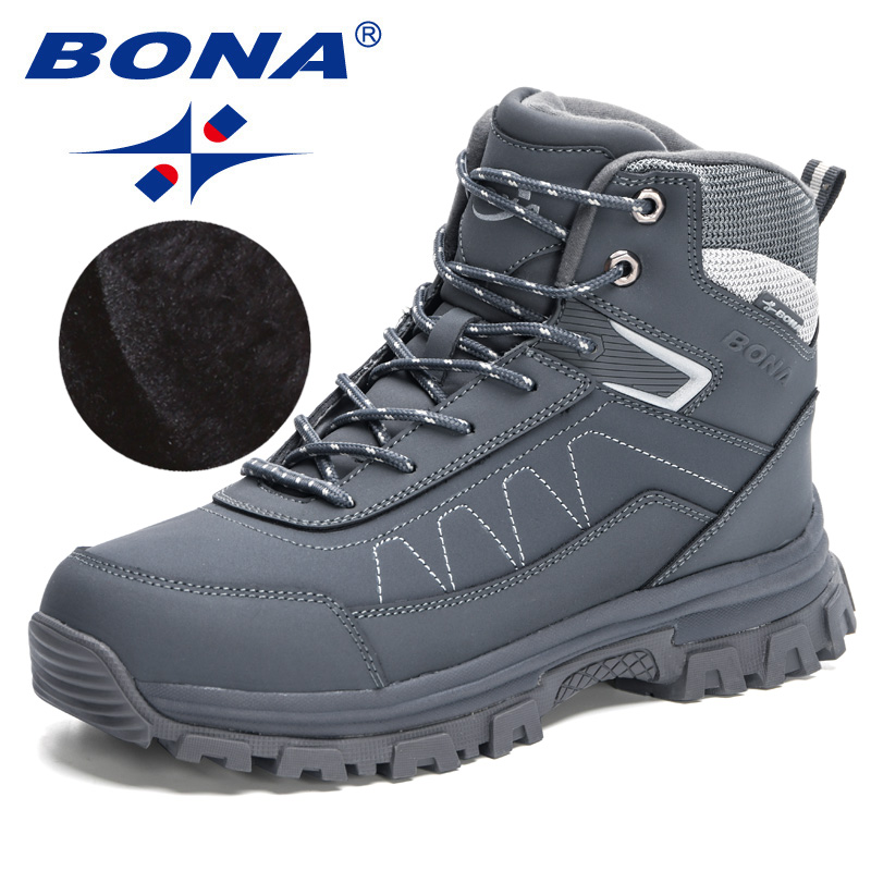 BONA ใหม่มาถึงรองเท้าเดินป่ากลางแจ้งผู้ชายฤดูหนาวรองเท้าปีนเขารองเท้า Man Mountain กีฬารองเท้า Masculino อินเทรนด์ fre