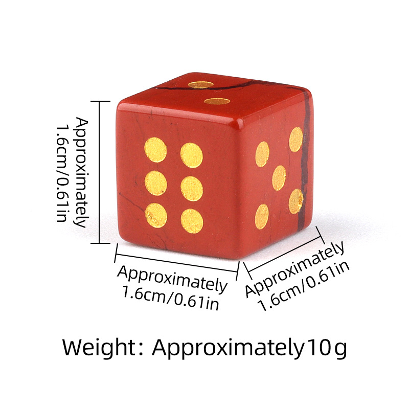 6 st 1.6 cm natuursteen amethist dobbelstenen Agaat tijgeroog steen deeltje Raad het aantal punten groothandel