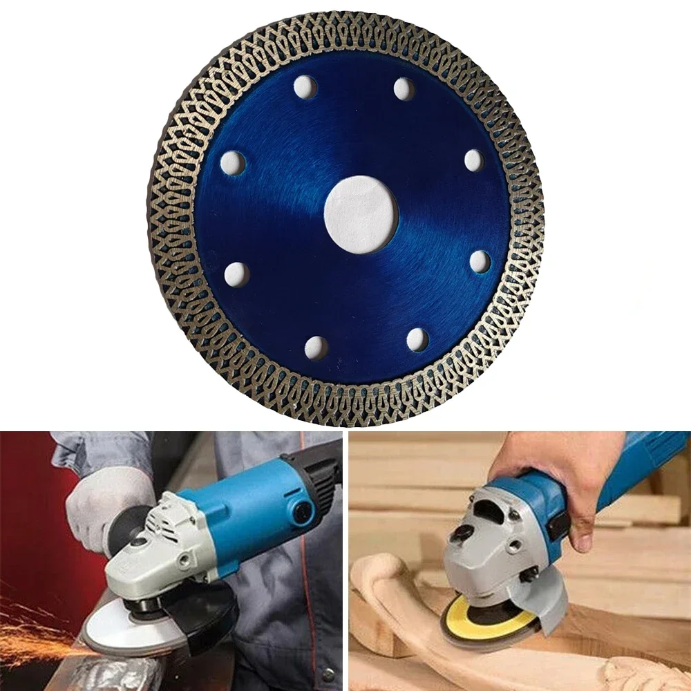 Hoja de sierra de diamante Turbo de 105MM/115MM/125MM, disco de corte de mármol y granito, amoladora angular de 3 tamaños para azulejos de porcelana y cerámica