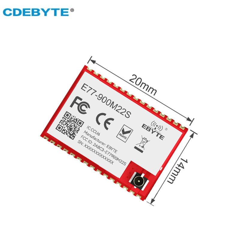 Drahtloses Modul LoRaWan Spread Spectrum CDEBYTE E77-900M22S 915 MHz ARM Cortex-M4 Geringer Stromverbrauch IPEX/Stempelloch SoC