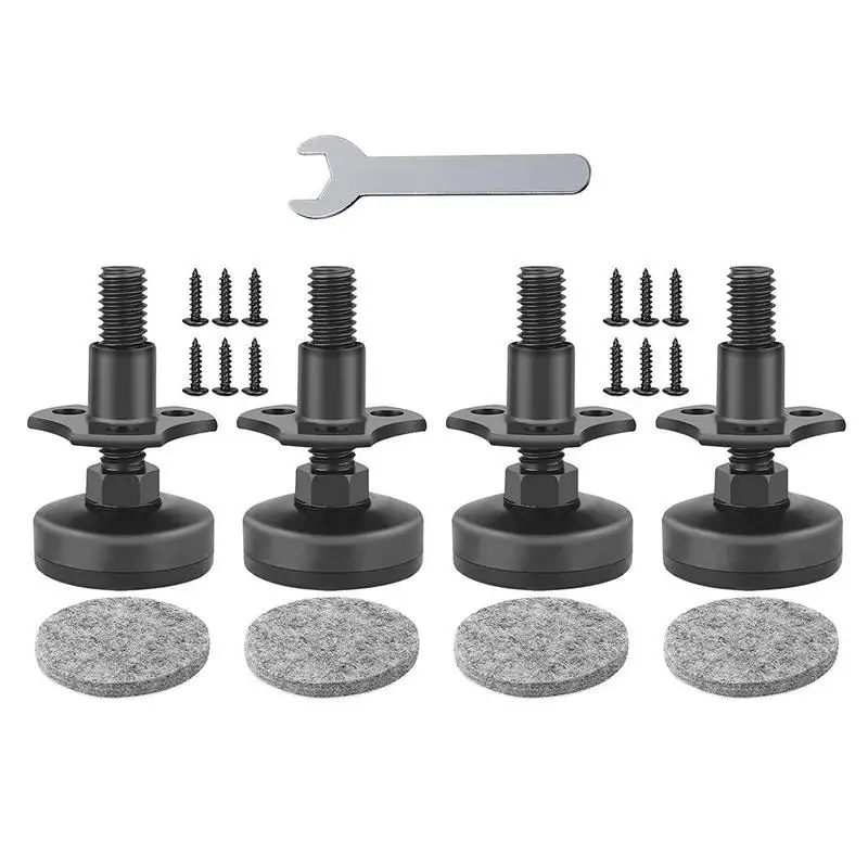 4PCS Adjustable Leveling Feet Heavy Duty Steel Protective Furniture Legs Feet Triangle Sofa Leg Furniture Multi Specification