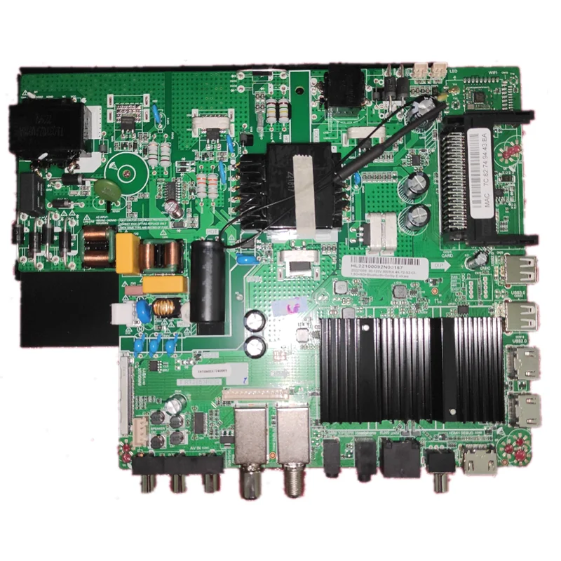 มาเธอร์บอร์ดสาม-in-one เดิม55ULEK81T2SM hk.t.t RT2851P839 RT2853P839เครือข่ายทีวี4K DVB-T2ไม้อัดรองรับ DLED