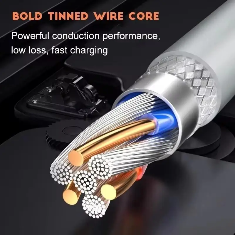 3PCS 6A 100W Type C Super Fast Charging Cable Data Cord For Huawei OPPO vivo iQoo Quick Charing USB C Cables