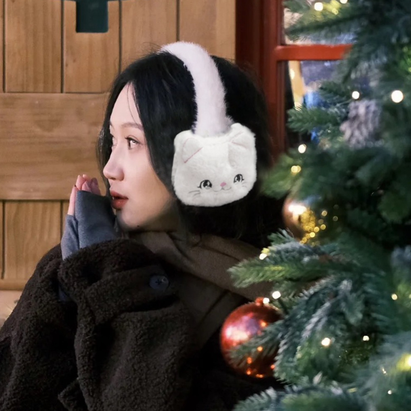 Neue Winter Warme Cartoon Nette Katze Ohrenschützer für Kinder Mädchen Plüsch Dicke Weiche Ohr Abdeckung Ohr Schutz Wärme Ohrenschützer