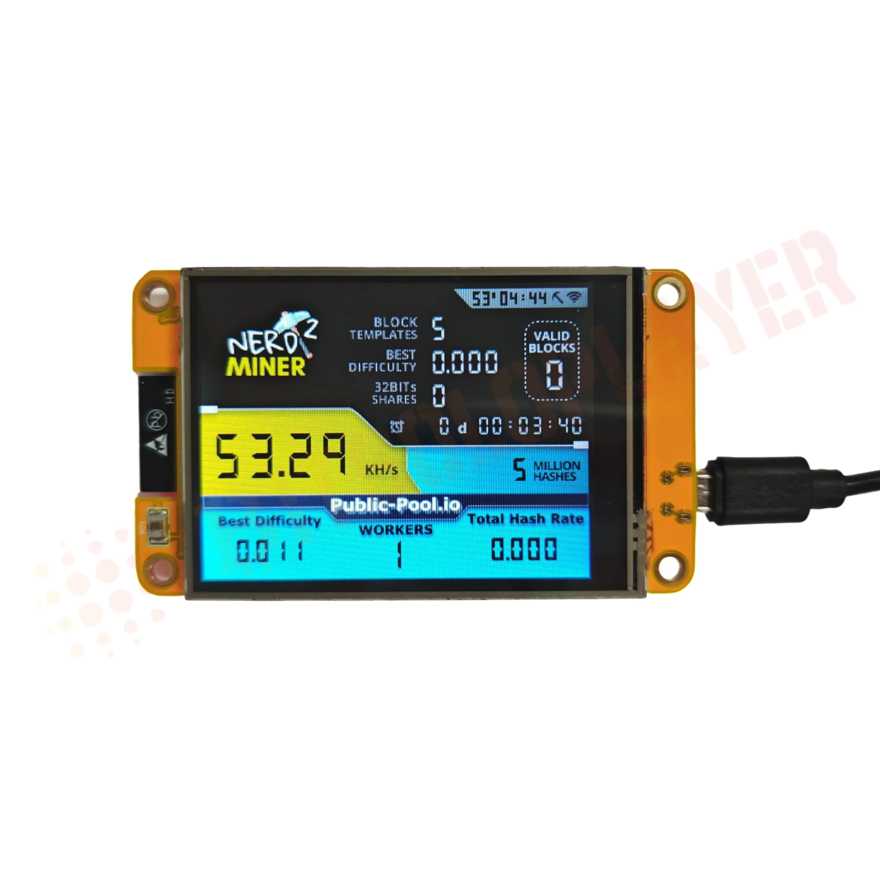 Bitcoin Miners nerdminer V2 2.8 inch 56kh/s  ESP32-2432S028R Smart LCD Display Crypto Solo  Lottery BTC Miner bitcoin Miner