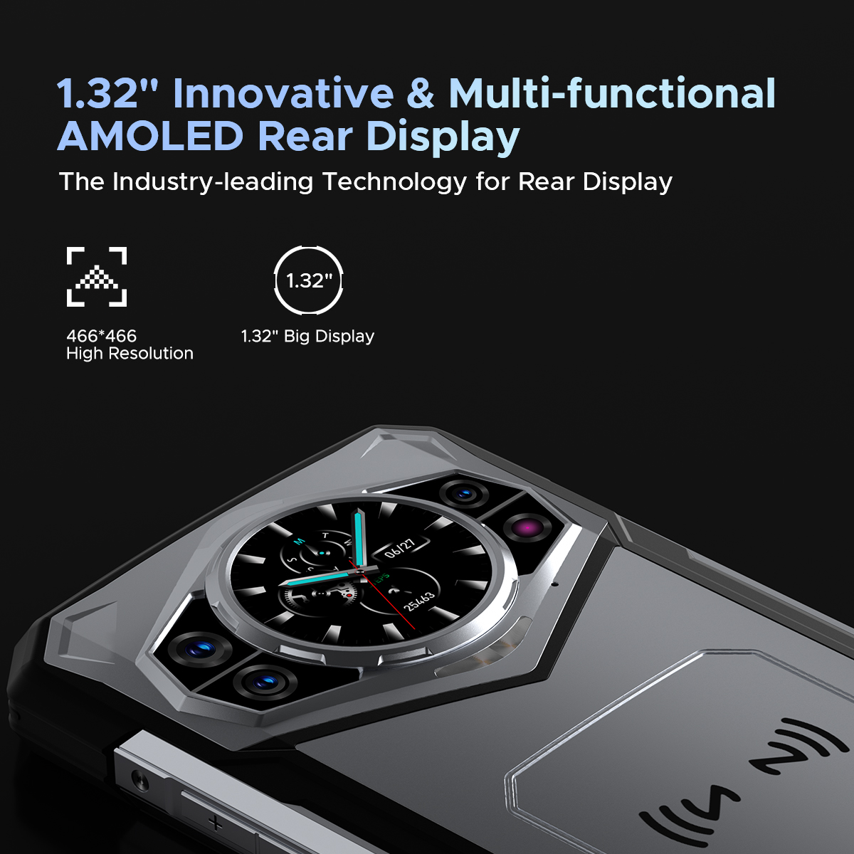 Doogee s200 5g telefone robusto 6.72 "120hz display 12gb ram 256gb rom 100mp ai câmera principal 10100mah android 14 nfc