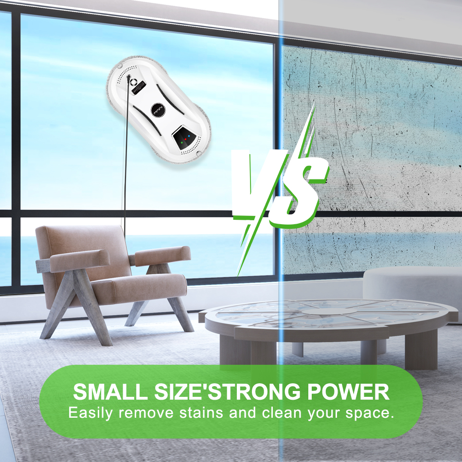 Robot aspirador ultrafino para limpieza de ventanas, limpiacristales eléctrico, control remoto para el hogar