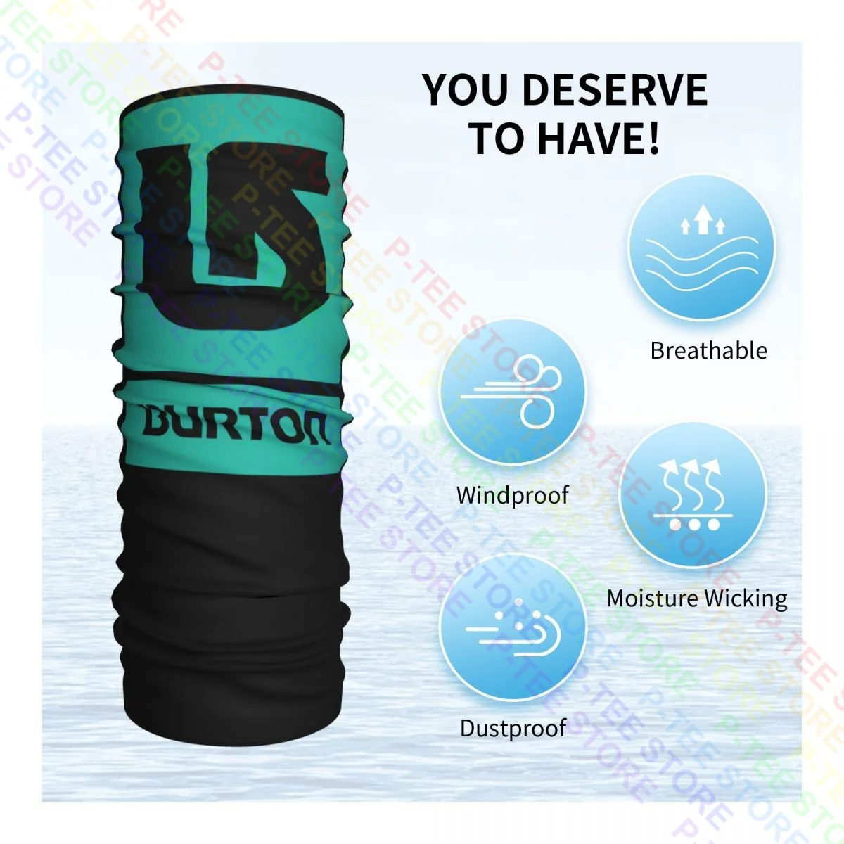 BURTON Corp ผ้าพันคอผ้าพันคอคลุมหน้ากันฝุ่นสำหรับหน้ากากปิดหน้าเล่นสกี