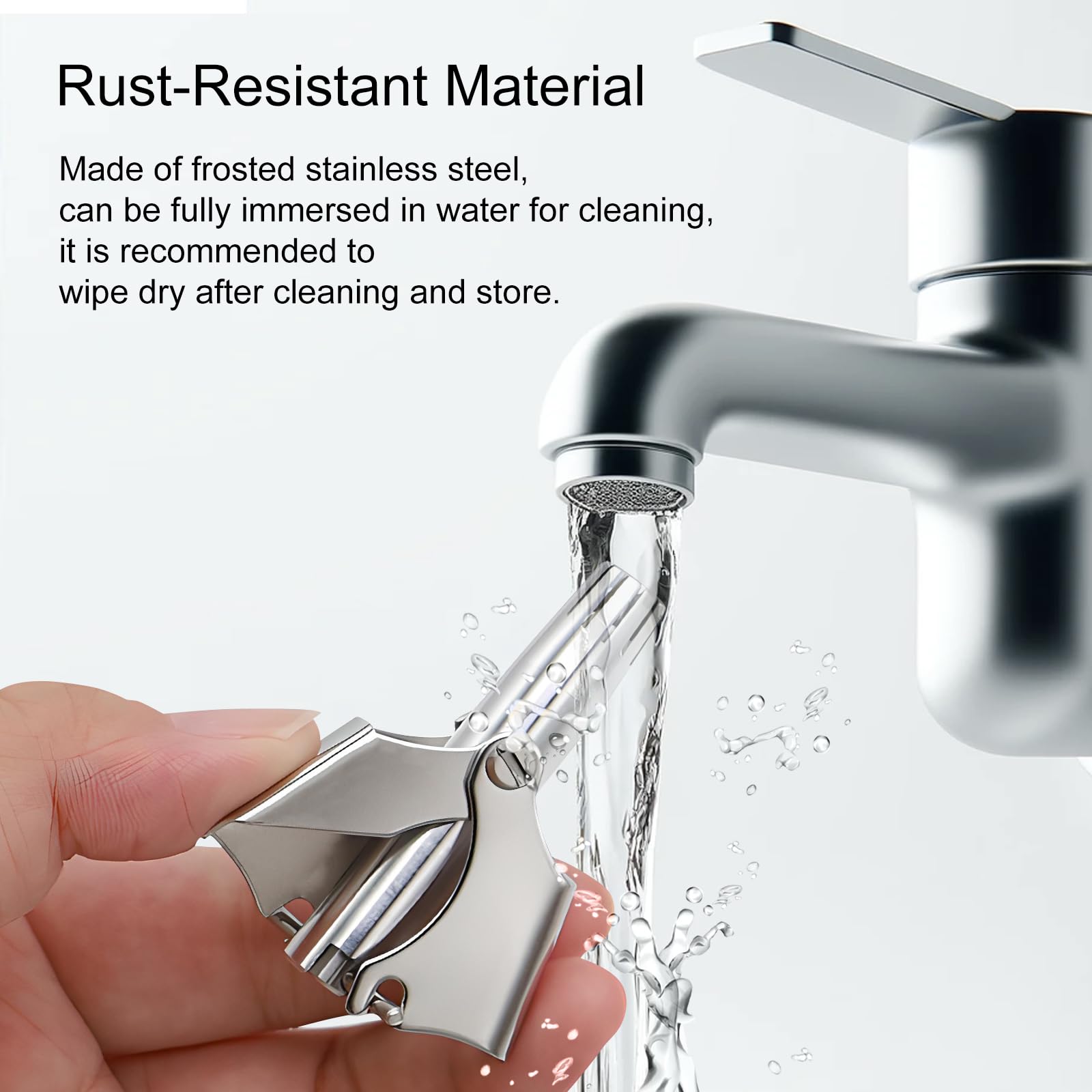 Ручной триммер для волос в носу для мужчин, нержавеющая сталь, водонепроницаемый, аккумулятор не требуется с чистящей щеткой Безболезненное удаление волос