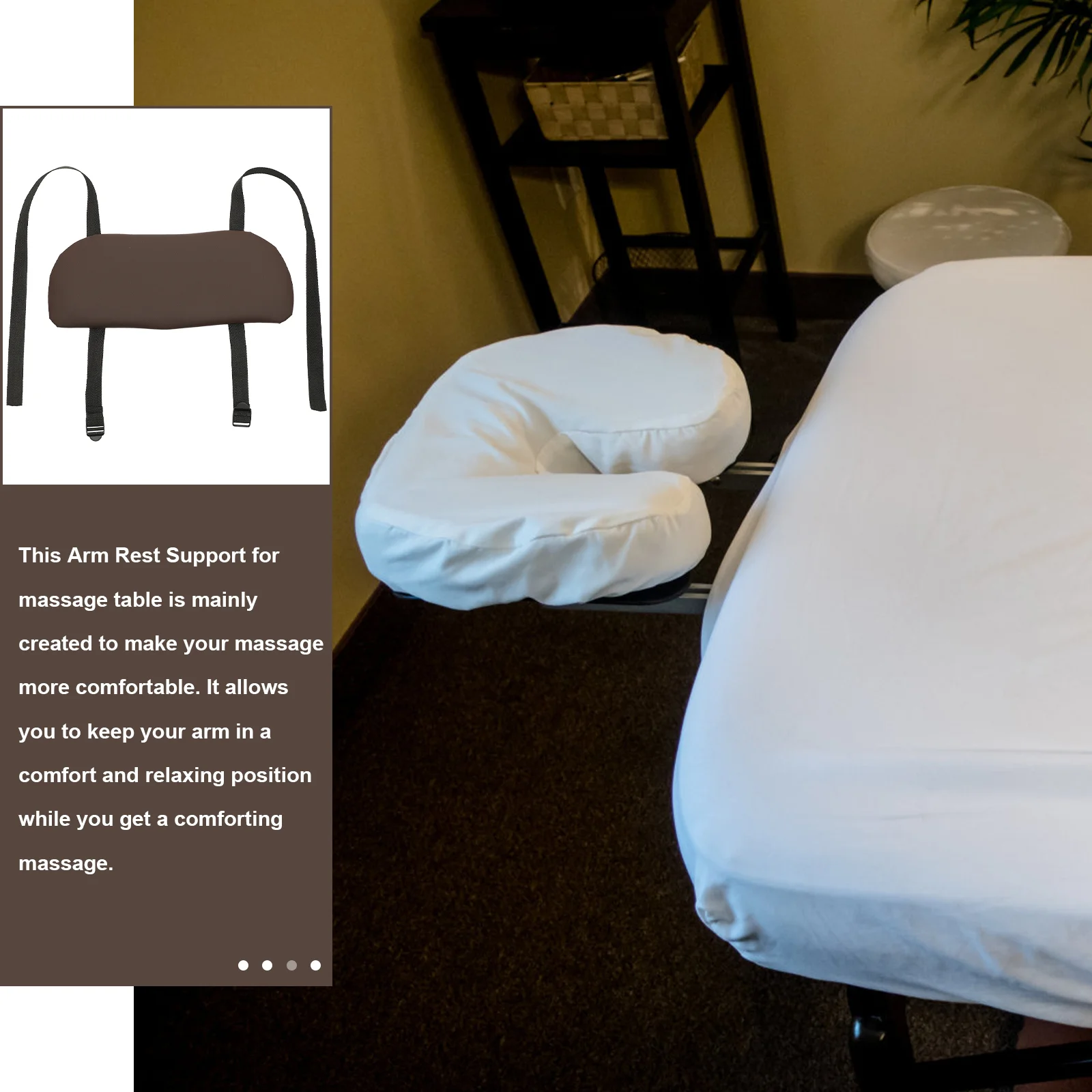 Práctico soporte para reposabrazos, cómoda esponja, cama de belleza, reposabrazos, mesa de masaje colgante, accesorios, muebles comerciales de Spa