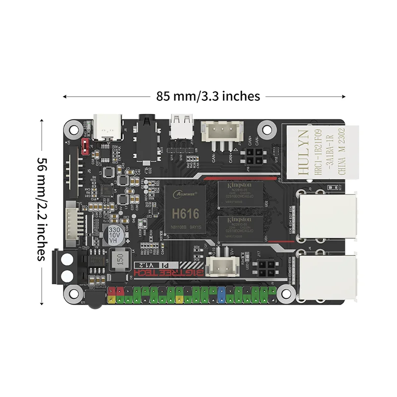 หน้าจอ: BIGTREETECH BTT PI V1.2 Board Quad Core Cortex-A53 2.4G WiFi 40Pin GPIO VS Raspberry PI 3B สีส้ม Pi สําหรับ Klipper 3D เครื่องพิมพ์ DIY