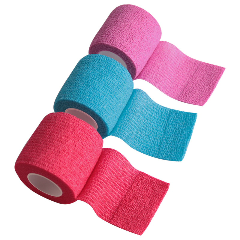 1 ม้วน 2.5/5/10 ซม.* 4.5 M Gauze ผ้าพันแผลทางการแพทย์ Self-กาว Breathable ผ้าพันแผลยืดหยุ่นสําหรับกีฬา Fixing นิ้วมือขา