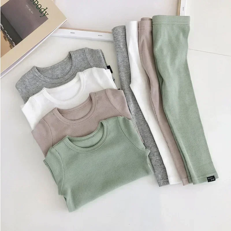 Bé Trẻ Em Bộ Đồ Ngủ Bộ Cotton Quần Ngủ Nam Phù Hợp Với Mùa Thu Bộ Đồ Ngủ Nữ Tay Dài Pijamas Ngọn + Tay Và Quần Trẻ Em quần Áo