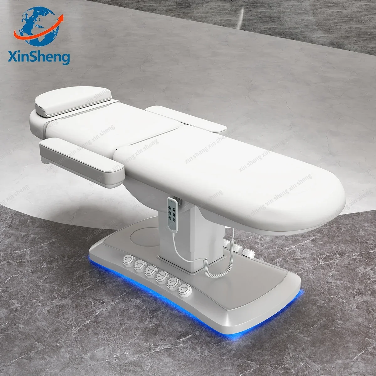 Xinsheng cadeira de cuidados de beleza elevador elétrico cama ajustável assento do cliente salão de beleza móveis e equipamentos verificar e diagnosticar assentos